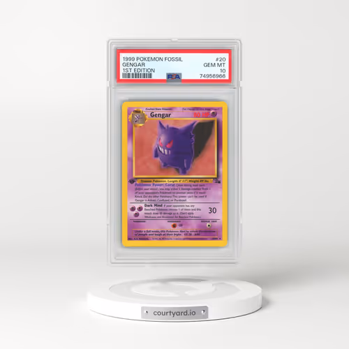 1999 Pokémon Fossil #20 Gengar - 1st Edition (PSA 10 GEM MINT)