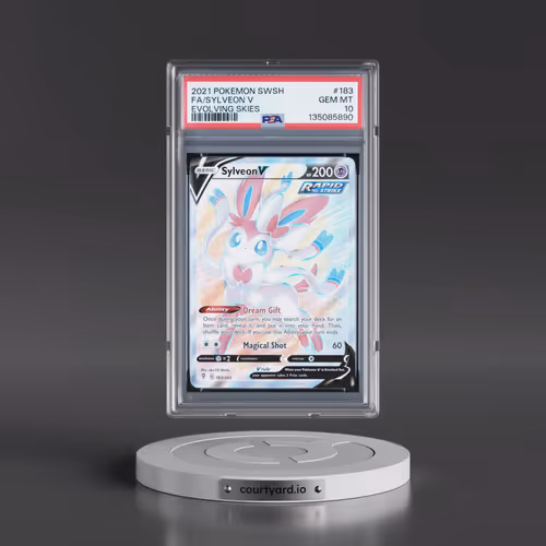 2021 Pokémon Sword & Shield Evolving Skies #183 Sylveon V - Holo Full Art (PSA 10 GEM MINT)
