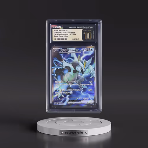 2024 Paradise Dragona - sv7a #077/064 Black Kyurem ex - Super Rare Holo (CGC 10 PRISTINE)
