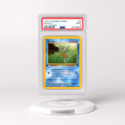 1999 Pokémon Fossil #49 Horsea - 1st Edition (PSA 9 MINT)