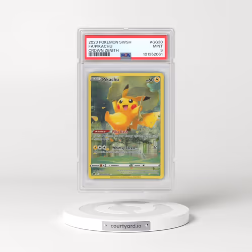2023 Pokémon Sword and Shield Crown Zenith #GG30 Pikachu - Full Art (PSA 9 MINT)