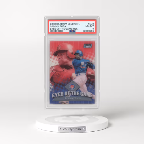 2000 Stadium Club Chrome Eyes of the Game #EG8 Sammy Sosa - Refractor (PSA 8 NM-MT)