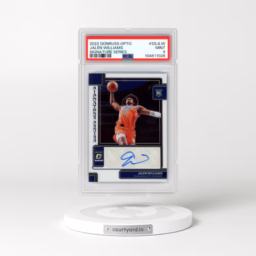2022 Panini Donruss Optic Signature Series #SSJLW Jalen Williams (PSA 9 MINT)