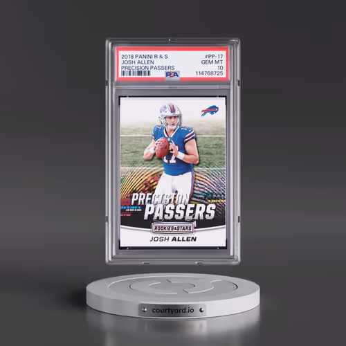 2018 Panini Rookies & Stars Precision Passers #PP-17 Josh Allen (PSA 10 GEM MINT)