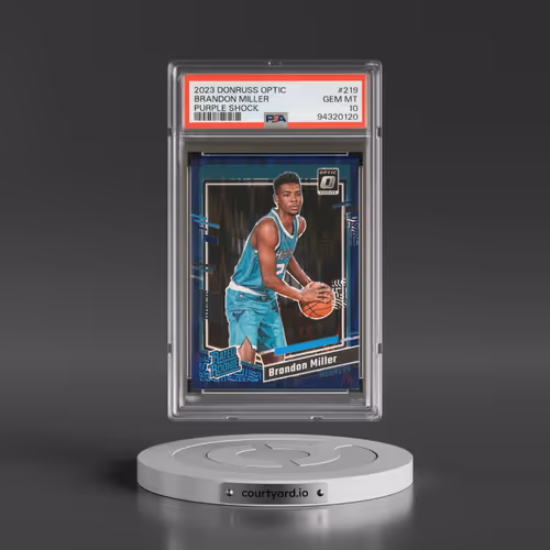 2023 Panini Donruss Optic #219 Brandon Miller - Purple Shock (PSA 10 GEM MINT)