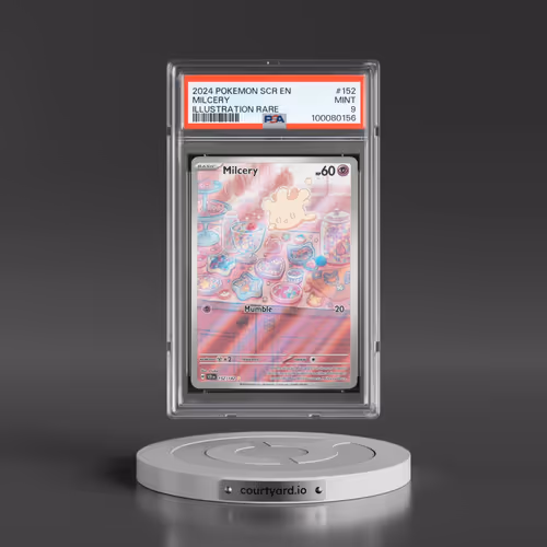 2024 Pokémon Scr EN-Stellar Crown #152 Milcery - Illustration Rare (PSA 9 MINT)