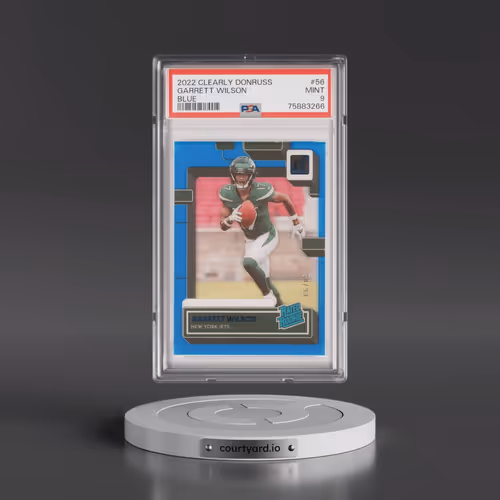 2022 Panini Clearly Donruss #56 Garrett Wilson - Blue (PSA 9 MINT)