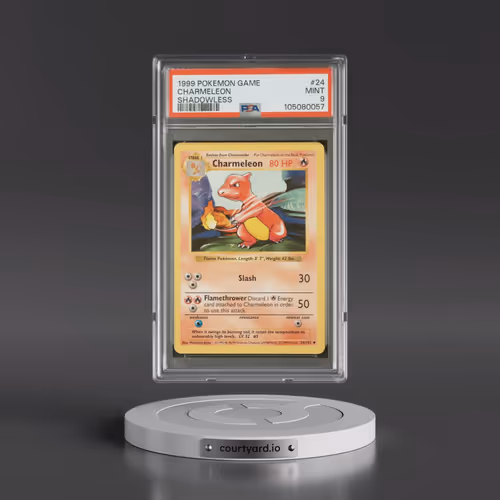 1999 Pokémon Game #24 Charmeleon - Shadowless (PSA 9 MINT)