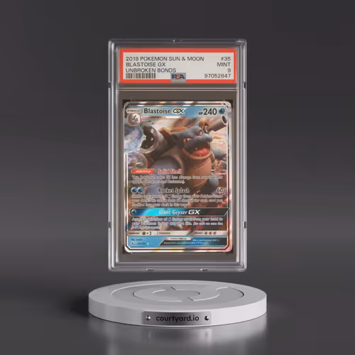 2019 Pokémon Sun & Moon Unbroken Bonds #35 Blastoise GX - Holo (PSA 9 MINT)