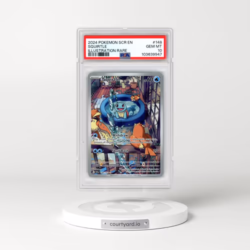 2024 Pokémon Scr EN-Stellar Crown #148 Squirtle - Illustration Rare (PSA 10 GEM MINT)