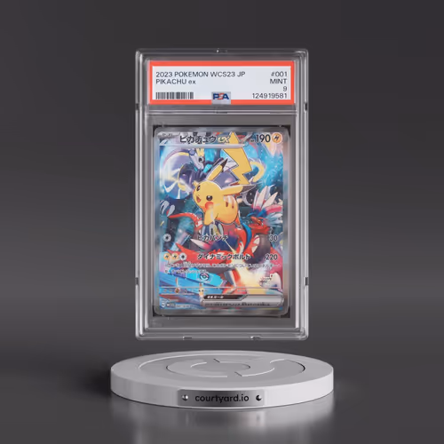 2023 Pokémon WCS23-World Championships Yokohama Deck: Pikachu #001 Pikachu EX - Holo (PSA 9 MINT)