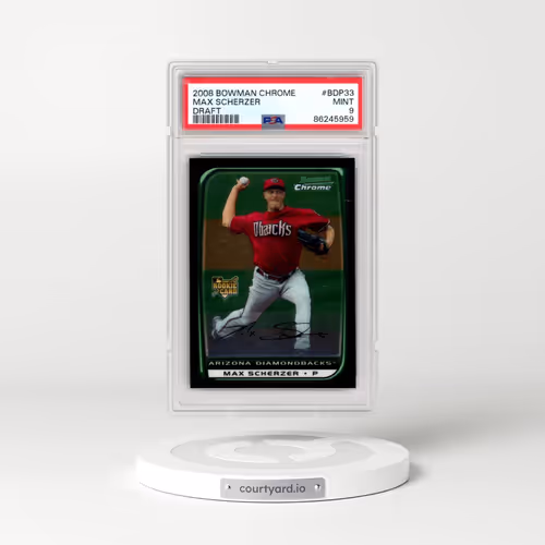 2008 Bowman Chrome Draft #BDP33 Max Scherzer (PSA 9 MINT)