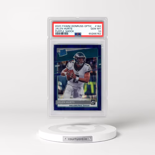2020 Panini Donruss Optic #164 Jalen Hurts - Purple Shock (PSA 10 GEM MINT)