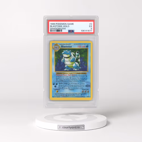 1999 Pokémon Game #2 Blastoise - Holo Shadowless (PSA 5 EX)