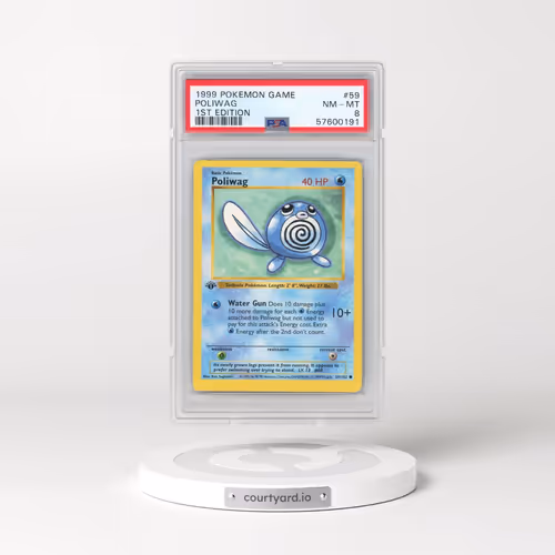 1999 Pokémon Game #59 Poliwag - 1st Edition (PSA 8 NM-MT)
