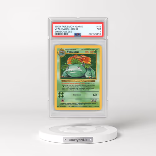 1999 Pokémon Game #15 Venusaur - Holo Shadowless (PSA 7 NM)