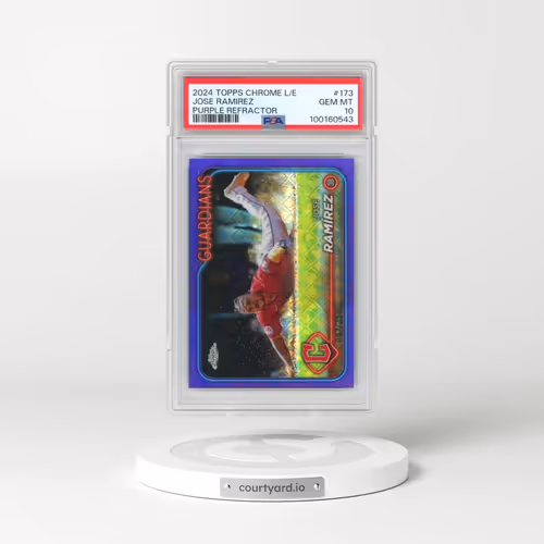 2024 Topps Chrome Logofractor Edition #173 Jose Ramirez - Purple Refractor (PSA 10 GEM MINT)