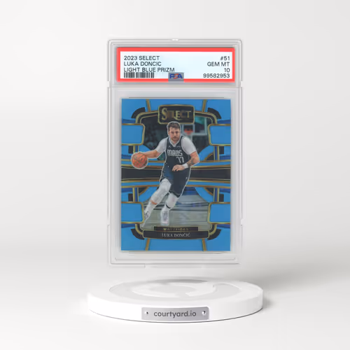 2023 Panini Select #51 Luka Doncic - Light Blue Prizm (PSA 10 GEM MINT)
