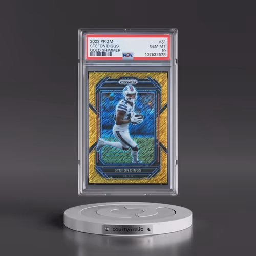 2022 Panini Prizm #31 Stefon Diggs - Gold Shimmer (PSA 10 GEM MINT)