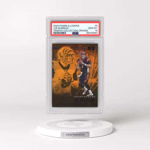2020 Panini Illusions #5 Joe Burrow - Trophy Collection Orange (PSA 10 GEM MINT)