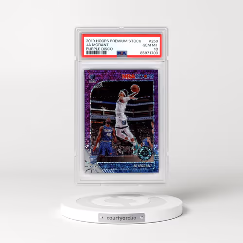 2019 Panini Hoops Premium Stock #259 Ja Morant - Purple Disco (PSA 10 GEM MINT)