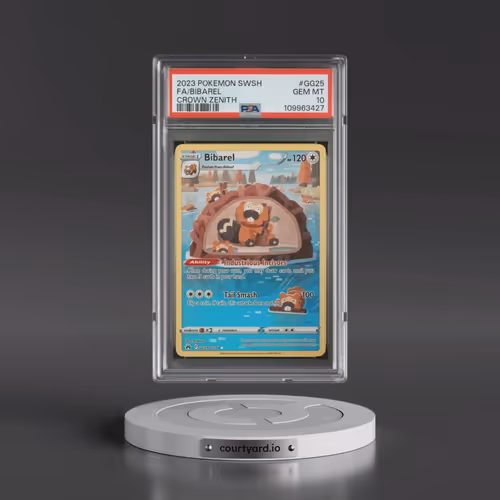 2023 Pokémon Sword and Shield Crown Zenith #GG25 Bibarel - Full Art (PSA 10 GEM MINT)