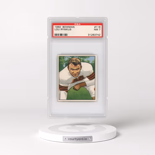 1950 Bowman #116 Lou Rymkus (PSA 7 NM)