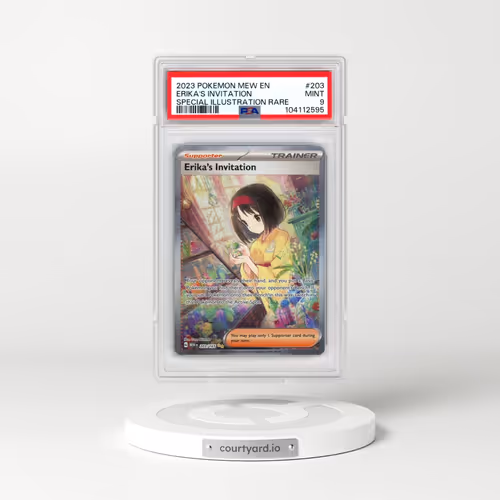 2023 Pokémon Mew EN-151 #203 Erika's Invitation - Special Illustration Rare (PSA 9 MINT)