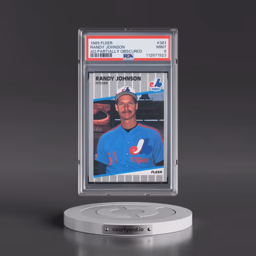 1989 Fleer #381 Randy Johnson - Ad Partially Obscured (PSA 9 MINT)