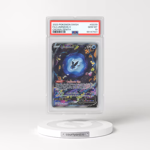 2023 Pokémon Sword and Shield Crown Zenith #GG39 Lumineon V - Holo Full Art (PSA 10 GEM MINT)
