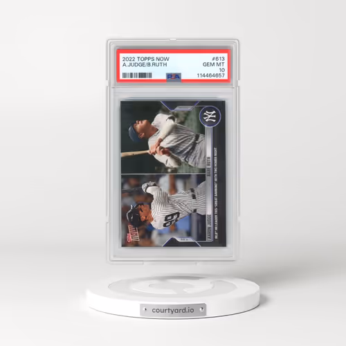 2022 Topps Now #613 Aaron Judge/Babe Ruth (PSA 10 GEM MINT)