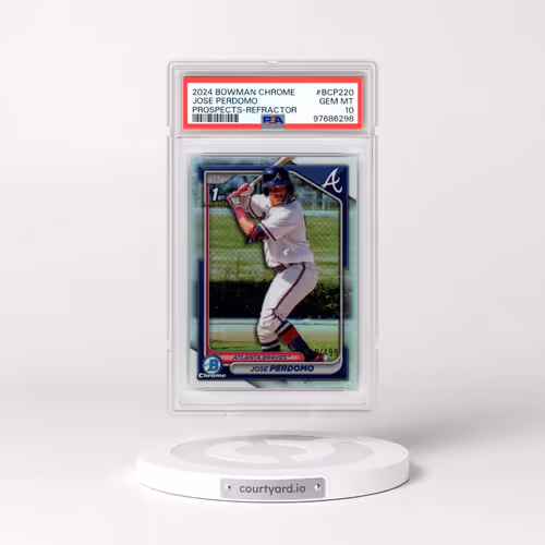 2024 Bowman Chrome Prospects #BCP220 Jose Perdomo - Refractor (PSA 10 GEM MINT)