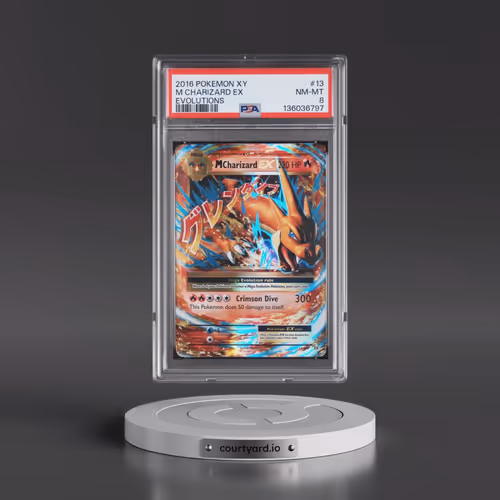 2016 Pokémon XY Evolutions #13 M Charizard EX - Holo (PSA 8 NM-MT)