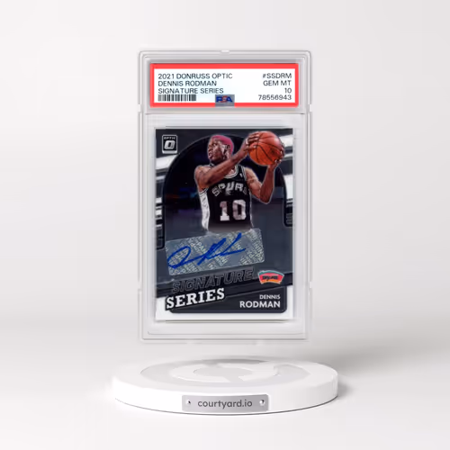 2021 Panini Donruss Optic Signature Series #SSDRM Dennis Rodman (PSA 10 GEM MINT)
