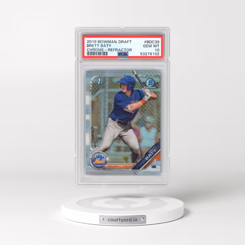 2019 Bowman Draft #BDC39 Brett Baty - Chrome-Refractor (PSA 10 GEM MINT)