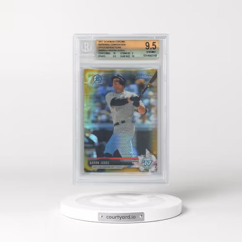 2017 Bowman Chrome National Convention Refractors Gold #BNRAJ Aaron Judge (BGS 9.5 GEM MINT)