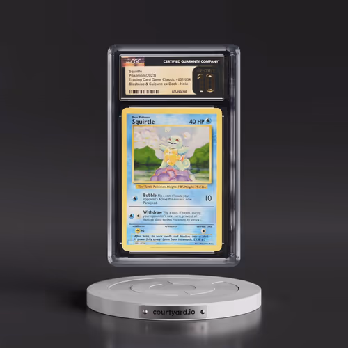 2023 Pokémon Clb-Trading Card Game Classic Blastoise & Suicune EX Deck #001 Squirtle (CGC 10 PRISTIN