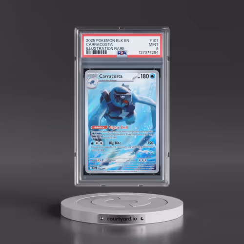 2025 Pokémon Blk EN-Black Bolt #107 Carracosta - Illustration Rare (PSA 9 MINT)