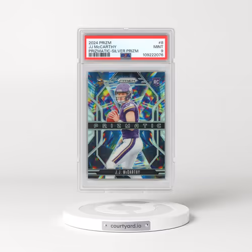 2024 Panini Prizm Prizmatic #8 JJ McCarthy - Silver Prizm (PSA 9 MINT)