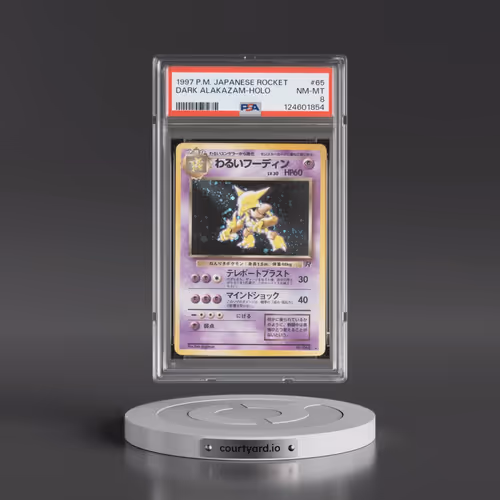 1997 Pokémon Rocket #65 Dark Alakazam - Holo (PSA 8 NM-MT)