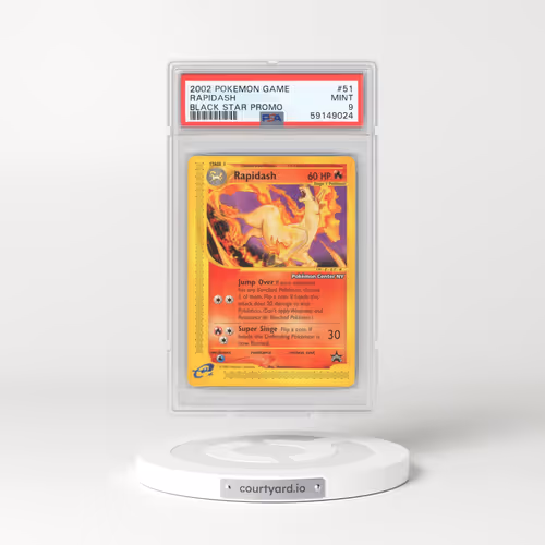 2002 Pokémon Game Promo #51 Rapidash - Black Star-Pokemon Center NY (PSA 9 MINT)
