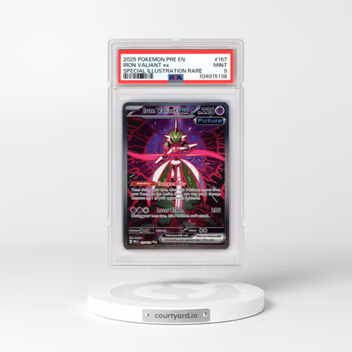 2025 Pokémon Pre EN-Prismatic Evolutions #157 Iron Valiant EX - Holo Special Illustration Rare (PSA 9 MINT)