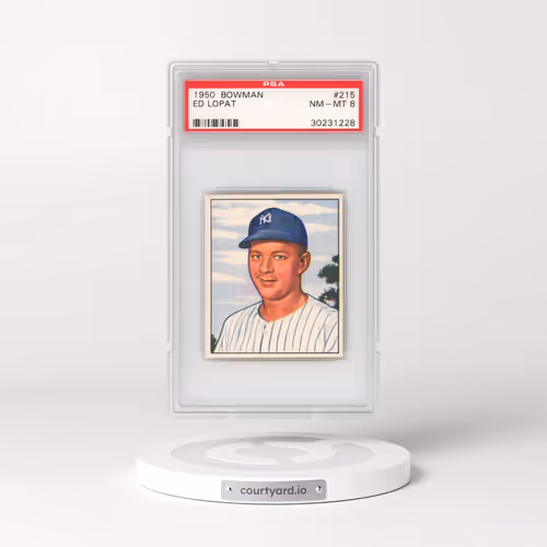 1950 Bowman #215 Ed Lopat (PSA 8 NM-MT)