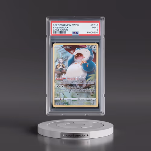2022 Pokémon Sword & Shield Lost Origin #TG10 Snorlax - Full Art (PSA 9 MINT)