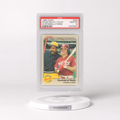 1983 Fleer #634 Fountain of Youth - W.Stargell/P.Rose (PSA 10 GEM MINT)