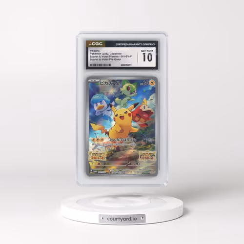 2022 Scarlet & Violet Promos #001/SV-P Pikachu - Scarlet & Violet Pre-Order (Holo) (CGC 10 GEM M