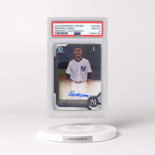 2022 Bowman Chrome Prospect Autographs #CPARA Roderick Arias (PSA 8 NM-MT)