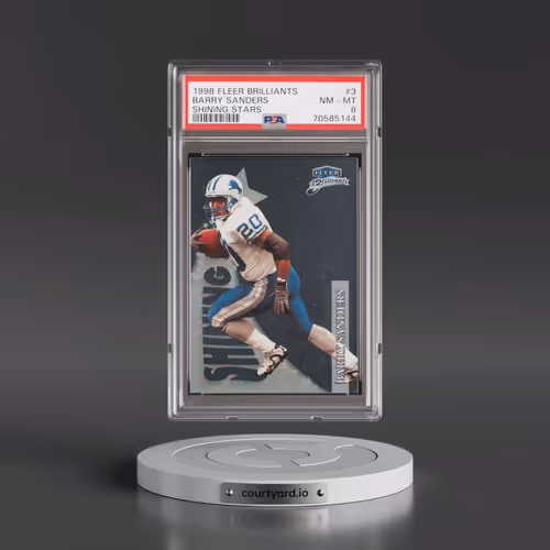 1998 Fleer Brilliants Shining Stars #3 Barry Sanders (PSA 8 NM-MT)