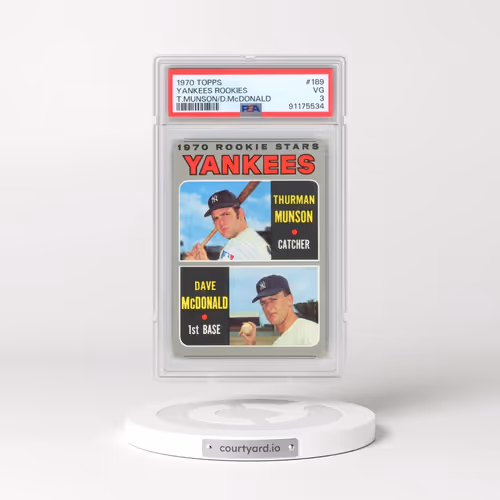 1970 Topps #189 Yankees Rookies - T.Munson/D.McDonald (PSA 3 VG)