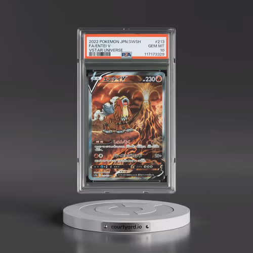 2022 Pokémon Sword & Shield Vstar Universe #213 Entei V - Holo Full Art (PSA 10 GEM MINT)